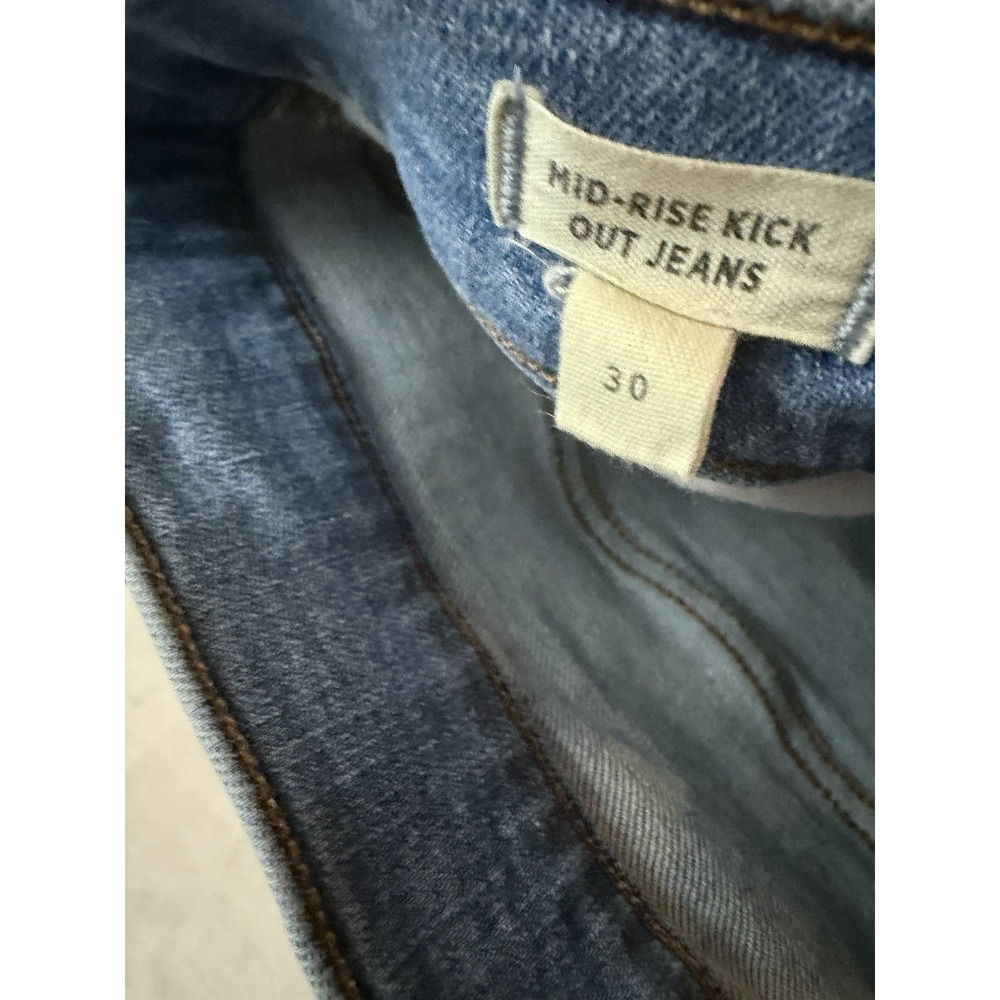 Madewell Women's Mid-Rise Kick Out Jeans Women's‎ 30 Bootcut Medium Wash - Picture 3 of 11